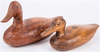 Antique Hand Carved Wood Duck Decoys