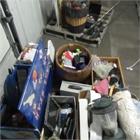 Toy box, speakers, baskets
