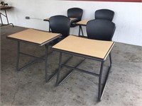 4 Adult Sled Desks (Black)