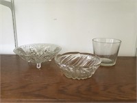 (3) Clear Glass Serving Dishes