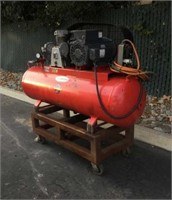 Large Red Air Compressor