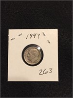 1947 Roosevelt Dime 90% Silver