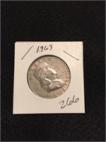 1963 Franklin Halk Dollar 90% Silver