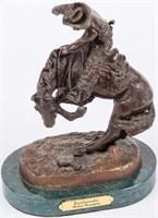 Art, Bronze Statue Rattlesnake Frederic Remington