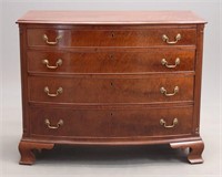 18th c. Chippendale Bowfront Chest Of Drawers