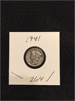 1941 Mercury Dime 90% Silver