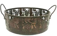 Decorative Metal Pinecone Bowl
