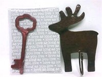 Decorative Metal Key & Moose Key Hook
