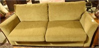 Lot #288 Contemporary Tan Uph. 2 Cushion Sofa