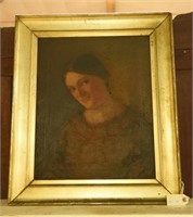 Lot #258 Period Oil on Canvas Portrait of