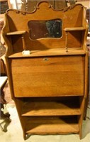 Lot #165 Vintage Oak Book case/Slant front