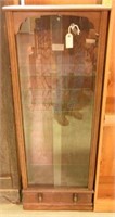 Lot #177 Small Oak Sliding glass display case