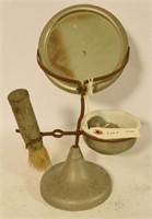 Lot #216 Vintage shave mirror with cup and