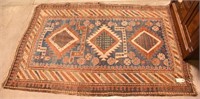 Lot #147 Handmade oriental are rug. 46” x 63”