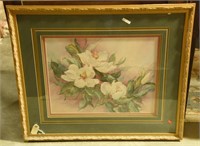 Lot #272 Contemporary floral print in Gilt