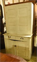 Lot #260 Two Pc. Raised panel kitchen Cupboard