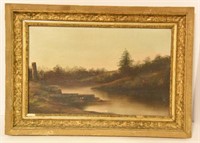 Lot #188 Nicely framed late 19th Century Oil