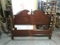 Vintage Mahogany Queen Bed Frame