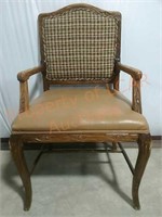 Carved Oak Accent Chair