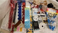 Lot of Assorted Arts & Craft Supplies, Ribbons,