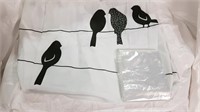 Lot of Hometrends Fabric Shower Curtain & Plastic