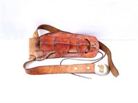 Leather belt with Holder Buckle is Justin Nickel
