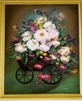 Flowers on a Cart by Mani
