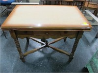 PORC TOP TABLE BROWN LEGS WITH DRAWER