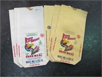 6 CORN MEAL RED ROBIN BREAST BAGS