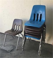 7 Plastic Child School Chairs