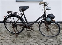 Veteran cykel m/hjælpemotor Berini Strudseæg