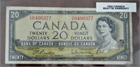 1954 $20 CAD Banknote Beattie Raminsky