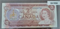 1974 $2 Banknote CAD Inuit Scene Lawson Bouey