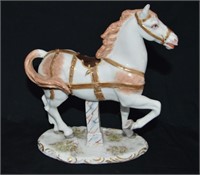 Antique Meissen Style Horse Figurine