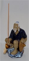Shiwan Mud Man Figurine " Fisherman "