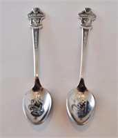 (2) Rolex Souvenir Spoons