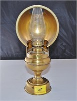 Brass Oil Lamp with Light Reflector