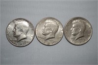 (3) Kennedy Half Dollar