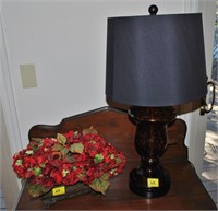 Art Glass Style Table Lamp and Decorative Planter