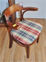 (4) Barrel Back Dining Chairs with Plaid