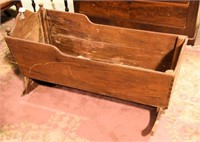 Lot #134 Period Walnut Dovetailed cradle in