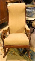 Lot #123 Victorian Walnut Upholstered Lincoln