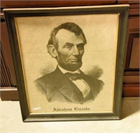 Lot #118 Vintage framed print of Abraham Lincoln