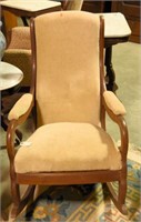 Lot #120 Victorian Walnut Upholstered Lincoln