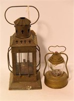 Lot #93 Primitive in style lantern and miniature