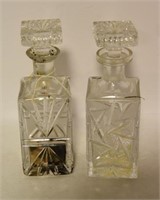 Lot #64 Pair of cut crystal decanters with