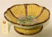 Lot #79 Majolica flower decorated open 8”