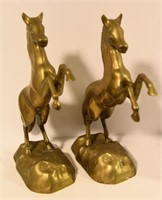 Lot #53 Pair of figural brass horses 13” high
