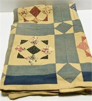 Lot #46 Antique hand sewn patchwork quilt