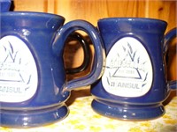 Blue Ceramic Ansul Coffee Mug Set